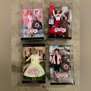 RARE set of 4 Grease Barbie dolls.